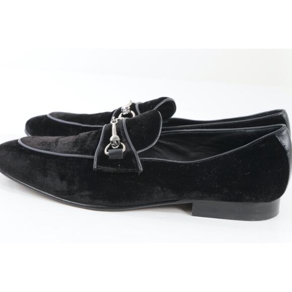 Man\'s Donald Pliner Shawn Black Velvet Skull-Bit Loafers Dress Shoes Size 8.5 D main image 16